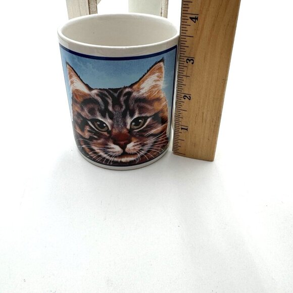 Cool Cat Mug from the 80's Message mugs cat face cat lady mug - Picture 5 of 6